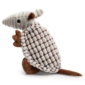 Hollypet Plush Armadillo Squeaky Dog Toy, Gray