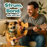 Cute Acoustic Guitar Dog Toy with Squeaker