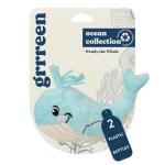 Eco-Friendly Plush Whale Cat Toy for Indoor Cats
