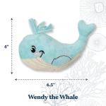 Eco-Friendly Plush Whale Cat Toy for Indoor Cats