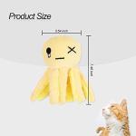Interactive Yellow Octopus Plush Toy for Cats