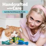 Woolbuddy Felted Cat Kick Fish Toys - Set of 3