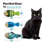 Woolbuddy Felted Cat Kick Fish Toys - Set of 3
