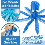 Blue Octopus Squeaky Dog Toy for Small Pets