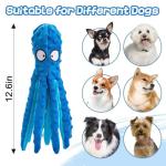 Blue Octopus Squeaky Dog Toy for Small Pets