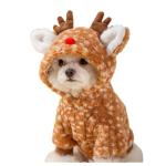 Cute Fluffy Christmas Reindeer Costume for Dogs