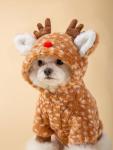 Cute Fluffy Christmas Reindeer Costume for Dogs