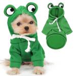 Cozy Frog Dog Hoodie with Cute Eyes