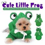 Cozy Frog Dog Hoodie with Cute Eyes