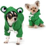 Cozy Frog Dog Hoodie with Cute Eyes