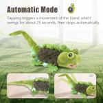 Touch-Activated Chirping Lizard Toy for Cats