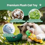 Catnip Plush Toys Set: Fish, Chili, Cucumber