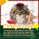 Cat Christmas Toys with Natural Catnip for Kittens