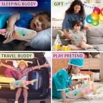 DolliBu Large Rainbow Shark Plush Toy - 23 Inches