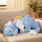 Cute 37in Sky Blue Dragon Plush Toy