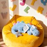 Cute 37in Sky Blue Dragon Plush Toy