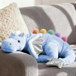 Cute 37in Sky Blue Dragon Plush Toy