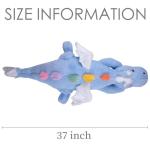 Cute 37in Sky Blue Dragon Plush Toy