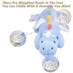 Cute 37in Sky Blue Dragon Plush Toy
