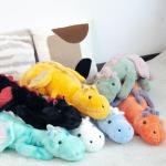 Cute 37in Sky Blue Dragon Plush Toy