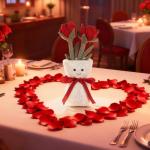 Apricot Lamb Plush Vase with Soft Flowers