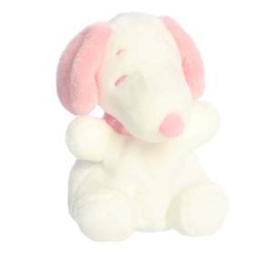 Aurora Snoopy Palm Pals Pink & White Plush Toy