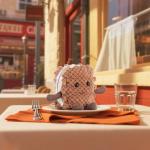 Apricot Lamb Chocolate Biscuit Plush Toy for Kids