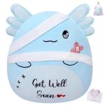 Cute Get Well Soon Axolotl Plush Toy, 10 Inch