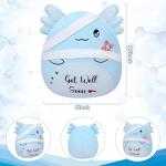 Cute Get Well Soon Axolotl Plush Toy, 10 Inch