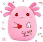Get Well Soon Pink Axolotl Plush Toy