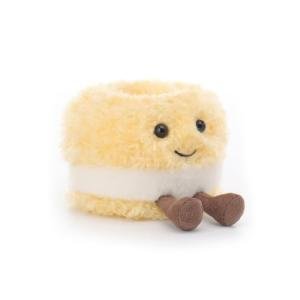Apricot Lamb Bagel Plush Toy for Kids