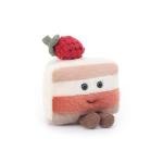 Apricot Lamb Strawberry Cake Plush Toy for Kids