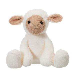 Soft Apricot Velvet Lamb Stuffed Animal 8 Inches