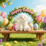 Cream Apricot Lamb Plush Stuffed Animal Toy