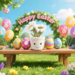 Kawaii Apricot Lamb Daisy Flower Pot Plush (10in)