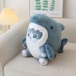 Adorable Grey Shark Cat Plush Doll 25CM