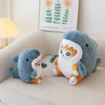 Cute 8-Inch Shark Cat Plush Toy