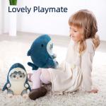 Adorable Grey Shark Cat Plush Doll 25CM