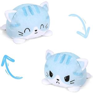 Reversible Happy Sad Cat Plush Toy