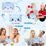 Reversible Happy Sad Cat Plush Toy