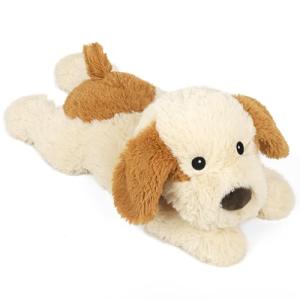 Microwavable Brown Dog Plush Toy for Warmth
