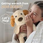 Microwavable Brown Dog Plush Toy for Warmth