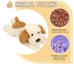 Microwavable Brown Dog Plush Toy for Warmth