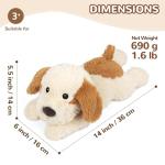 Microwavable Brown Dog Plush Toy for Warmth