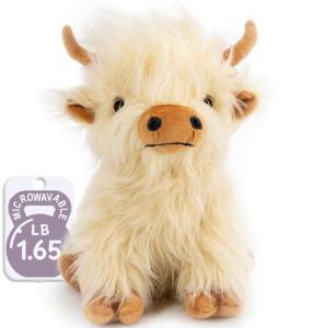 Microwavable Highland Cow Plush Toy for Comfort