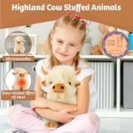 Microwavable Highland Cow Plush Toy for Comfort