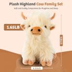 Microwavable Highland Cow Plush Toy for Comfort