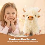 Microwavable Highland Cow Plush Toy for Comfort