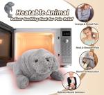Adorable Microwavable Fluffy Manatee Plush Toy
