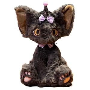 Halloween Devon Rex Cat Plush Toy - Black